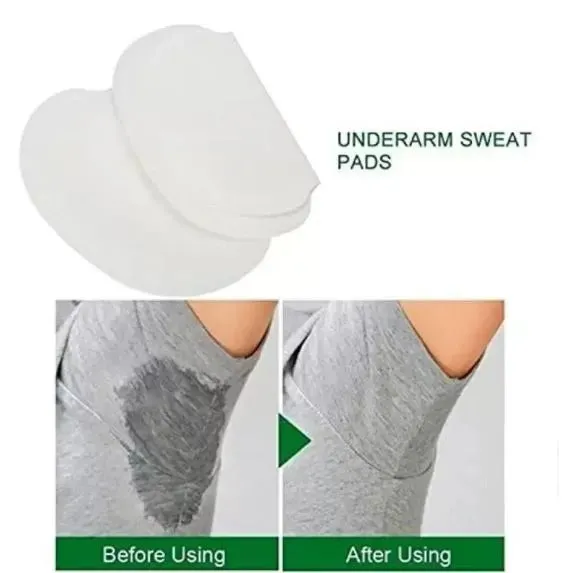 10 Pcs Sweat Pads For Underarms Disposable Highly Absorbent Sweat Pads Cotton Anti Allergic, Anti Bacteria, Anti Smell Disposable Underarm Perspiration Pad for Men and Women