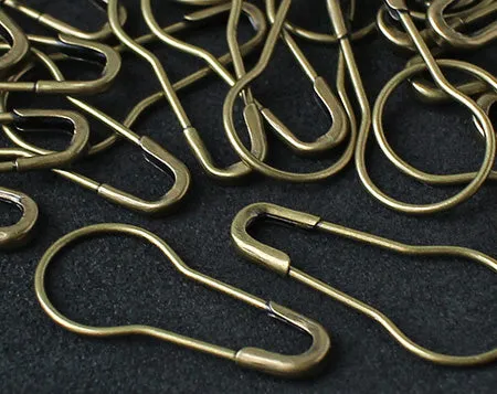 100PCS Pear-shaped Brass Safety Pin | HTSP-P2
