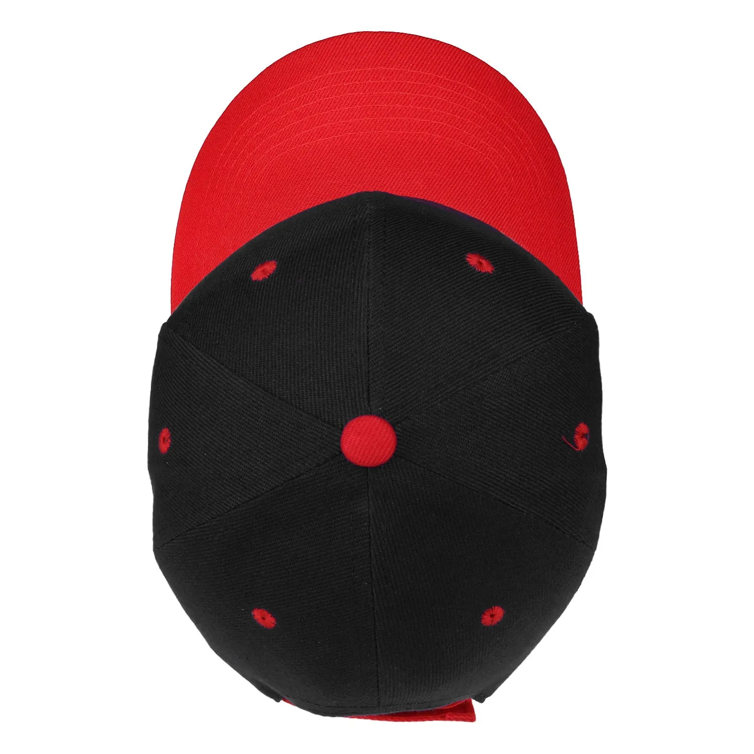 12-Pack Baseball Dad Cap Velcro Strap Adjustable Size - Black/Red