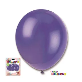 12" Purple Latex Balloon - 10 count