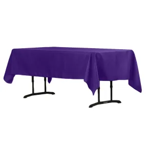 60"x102" Rectangular Polyester Tablecloth - Purple
