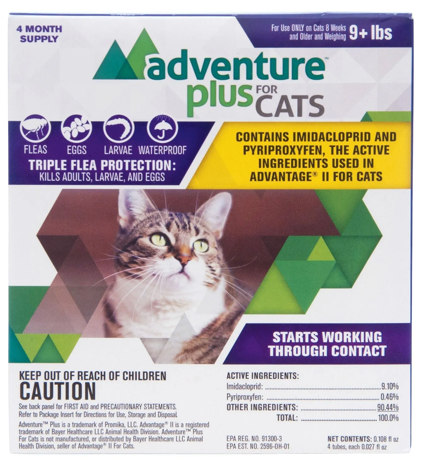 Adventure Plus for Cats, 4-pack