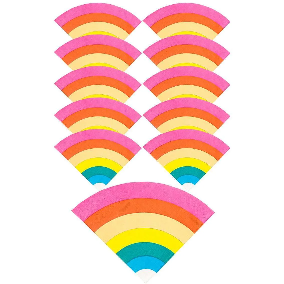 Birthday Brights Rainbow Shaped Napkins