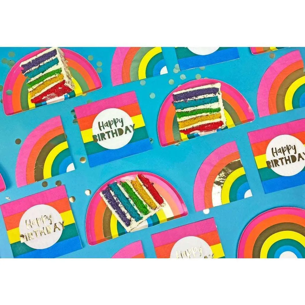 Birthday Brights Rainbow Shaped Napkins