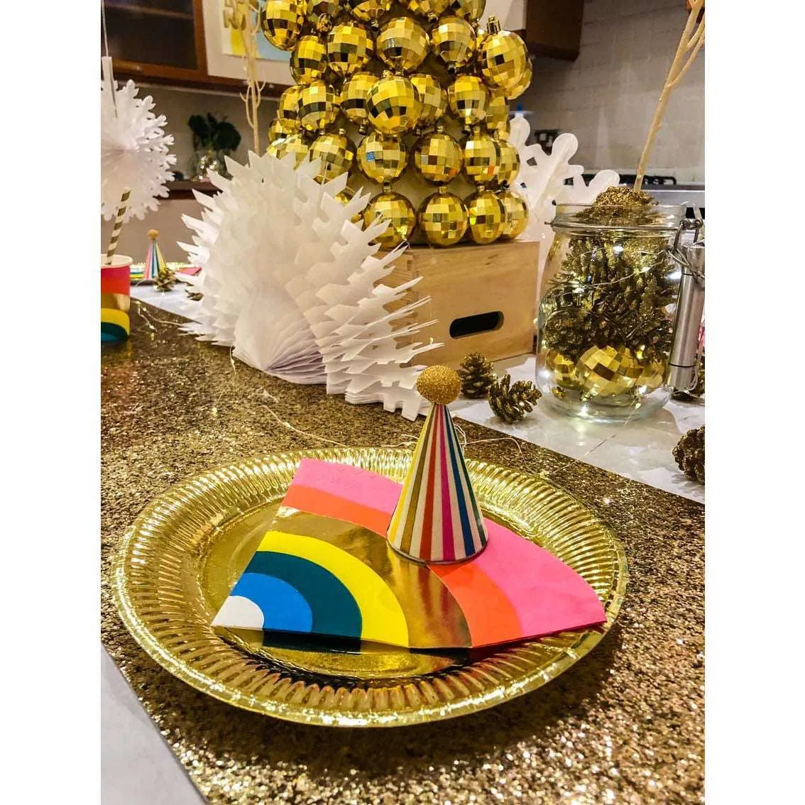 Birthday Brights Rainbow Shaped Napkins