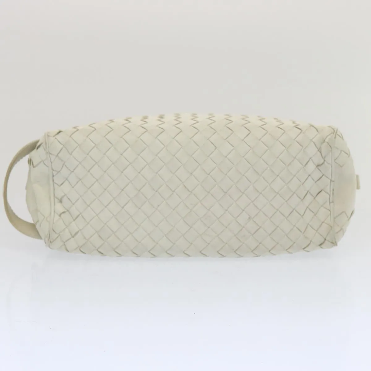 BOTTEGA VENETA INTRECCIATO Clutch Bag Leather White 174361 Auth 67355