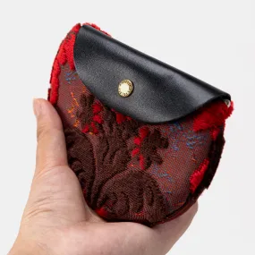Burnout Velvet Revival Scarlet Flap Coin Purse