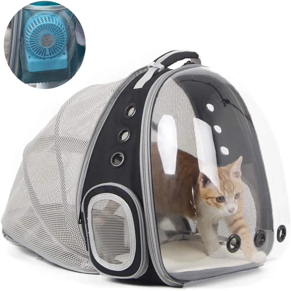 Cat Bubble Backpack with Fan