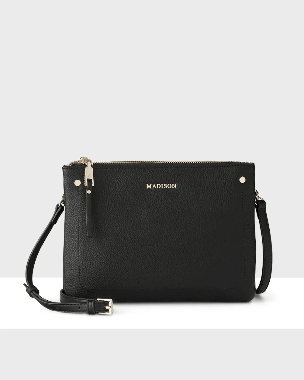 Charlotte Double Zip Crossbody Bag   Leopard Bag Strap