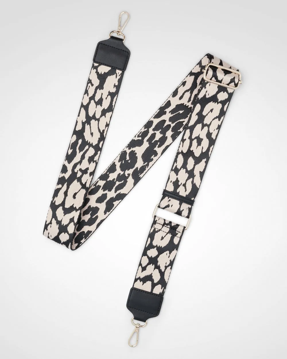 Charlotte Double Zip Crossbody Bag   Leopard Bag Strap