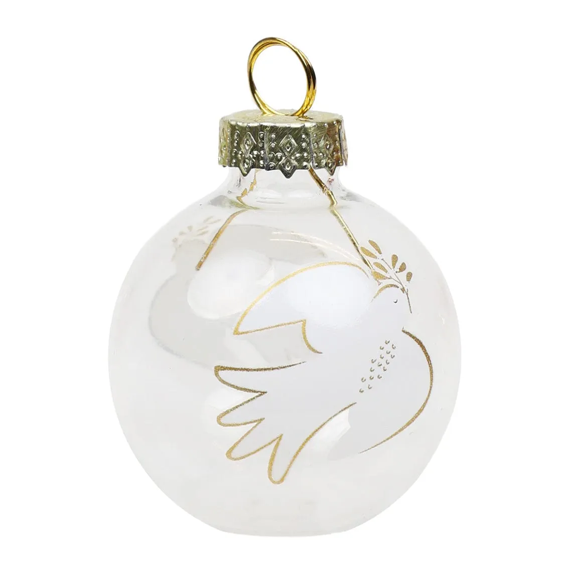 Christmas Mistletoe Glass Bauble Place Card Holders - 6 Pack