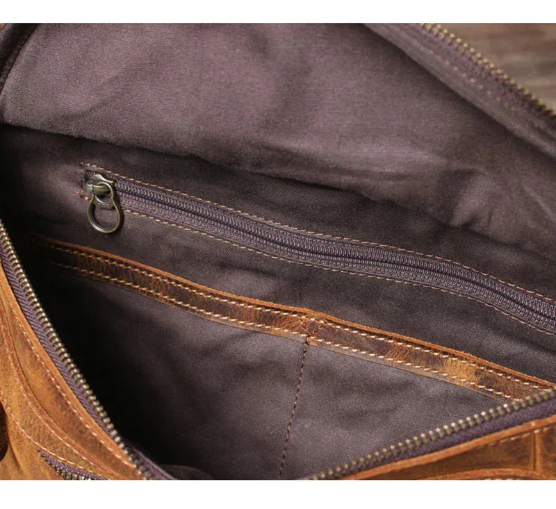Classic Leather Crossbody Sling Bag for Men