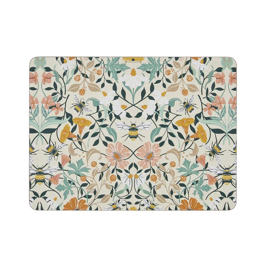 Cork-Backed Placemats "Bee Bloom"