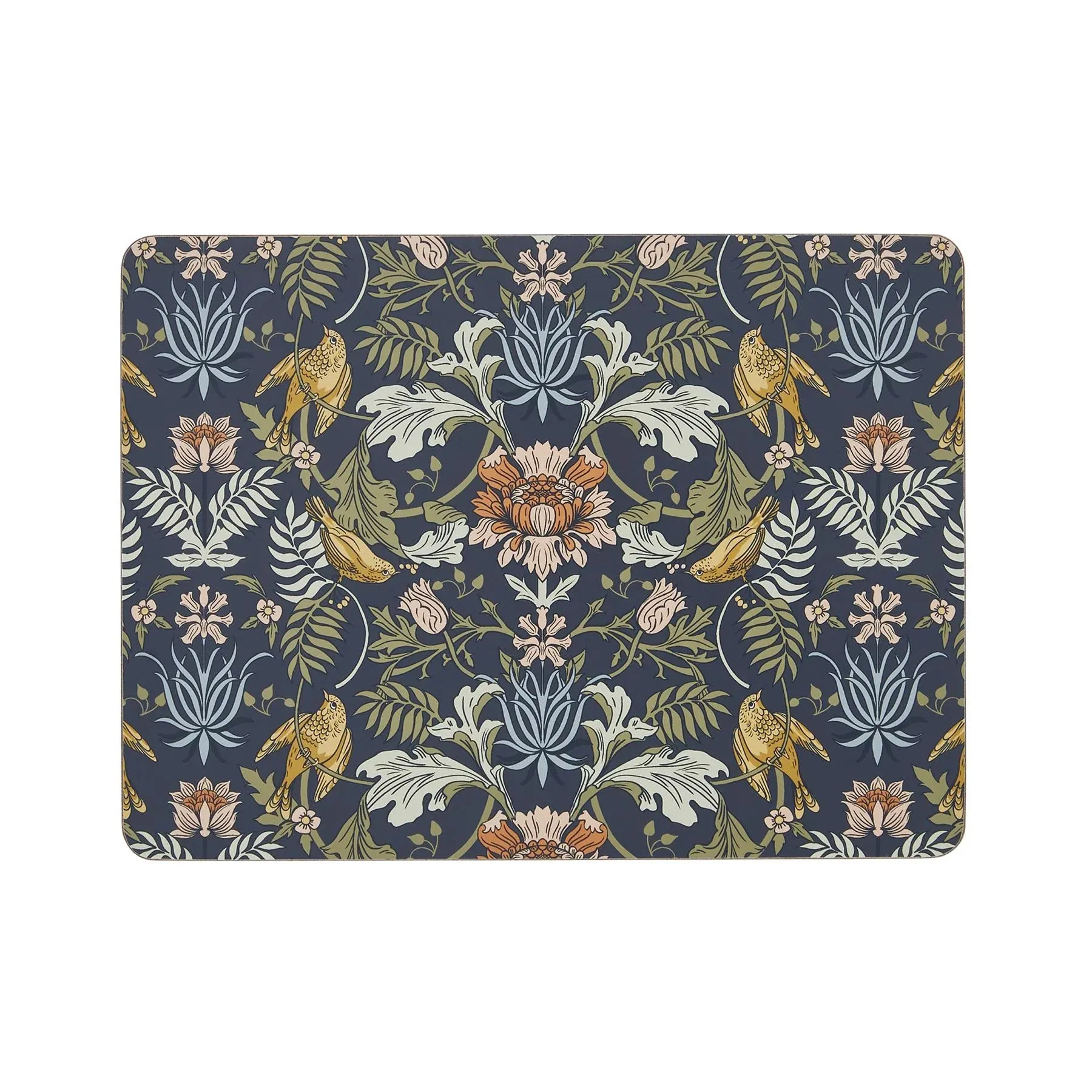 Cork-Backed Placemats "Finch & Flower"