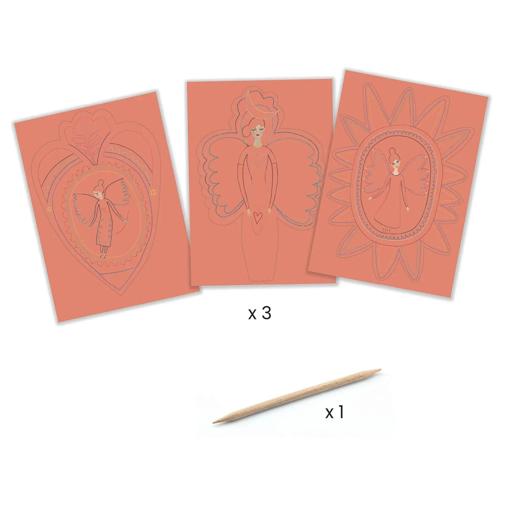 Djeco Scratch Card Activity Set: Angels