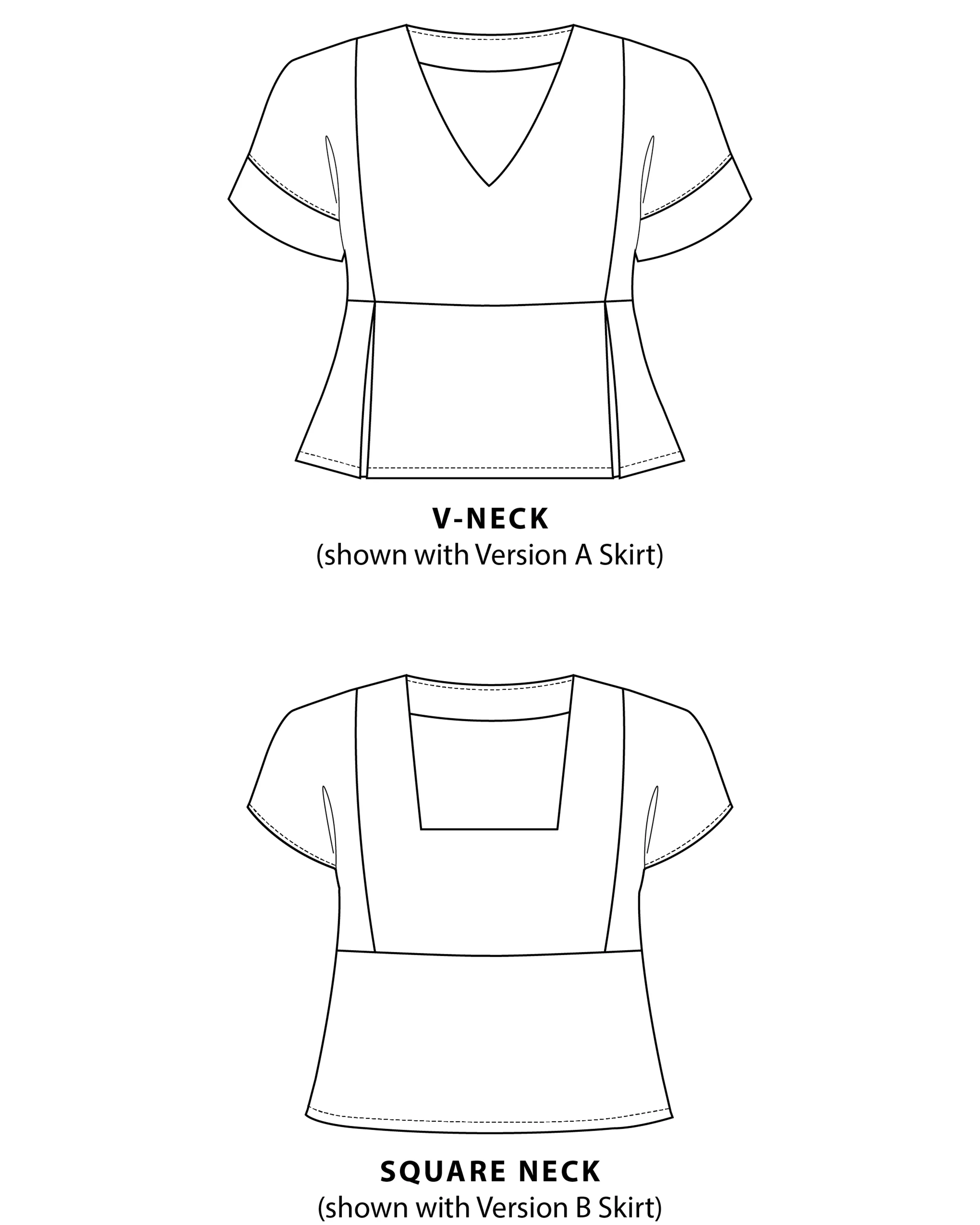 Fern Top Neckline Expansion Pack - PDF SEWING PATTERN