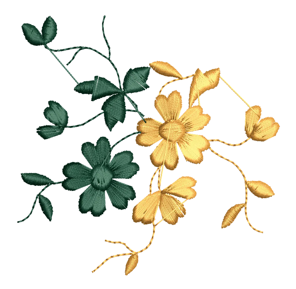 Floral borders: Embroidery Design Pack