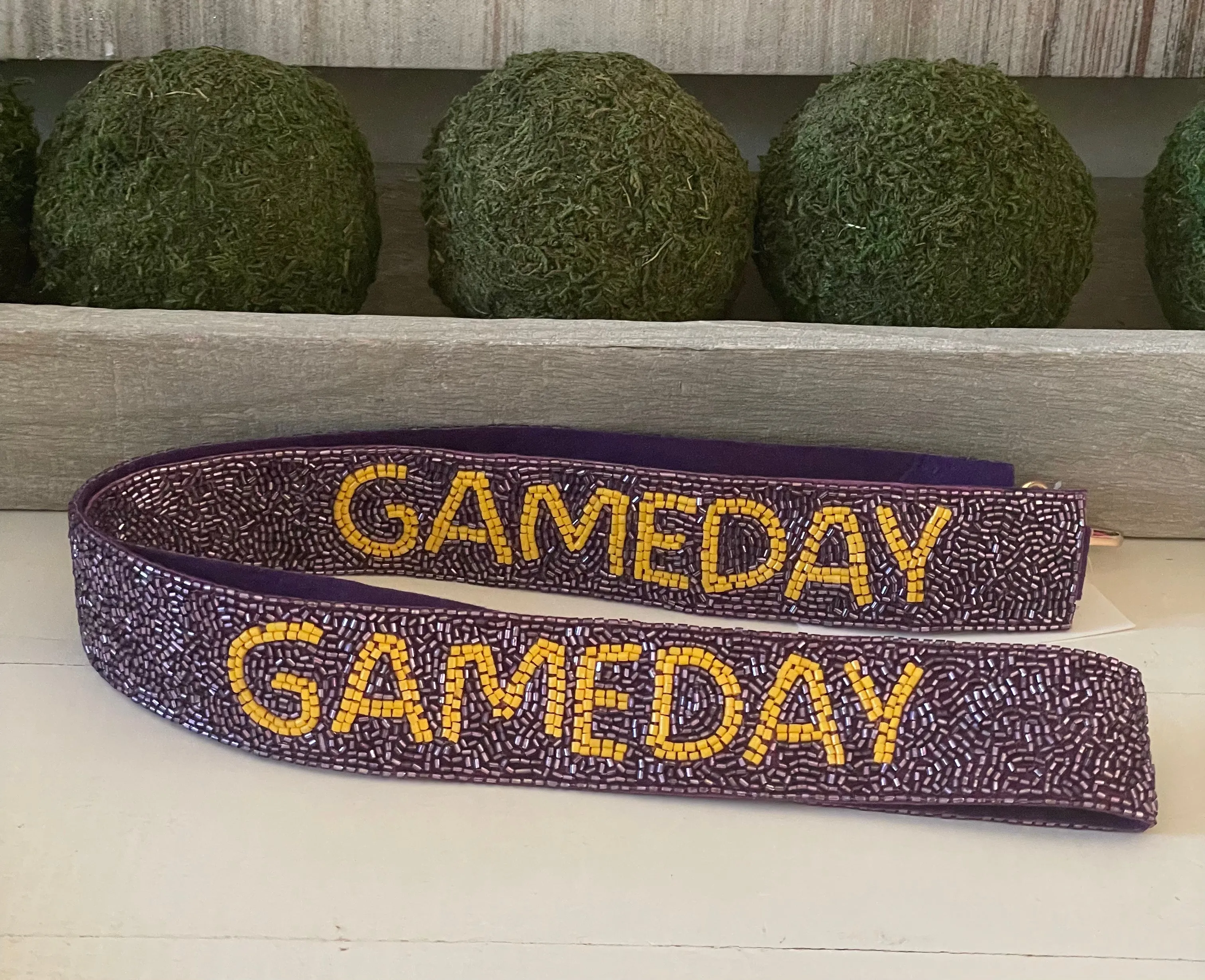 Game day Purple and Gold purse strap