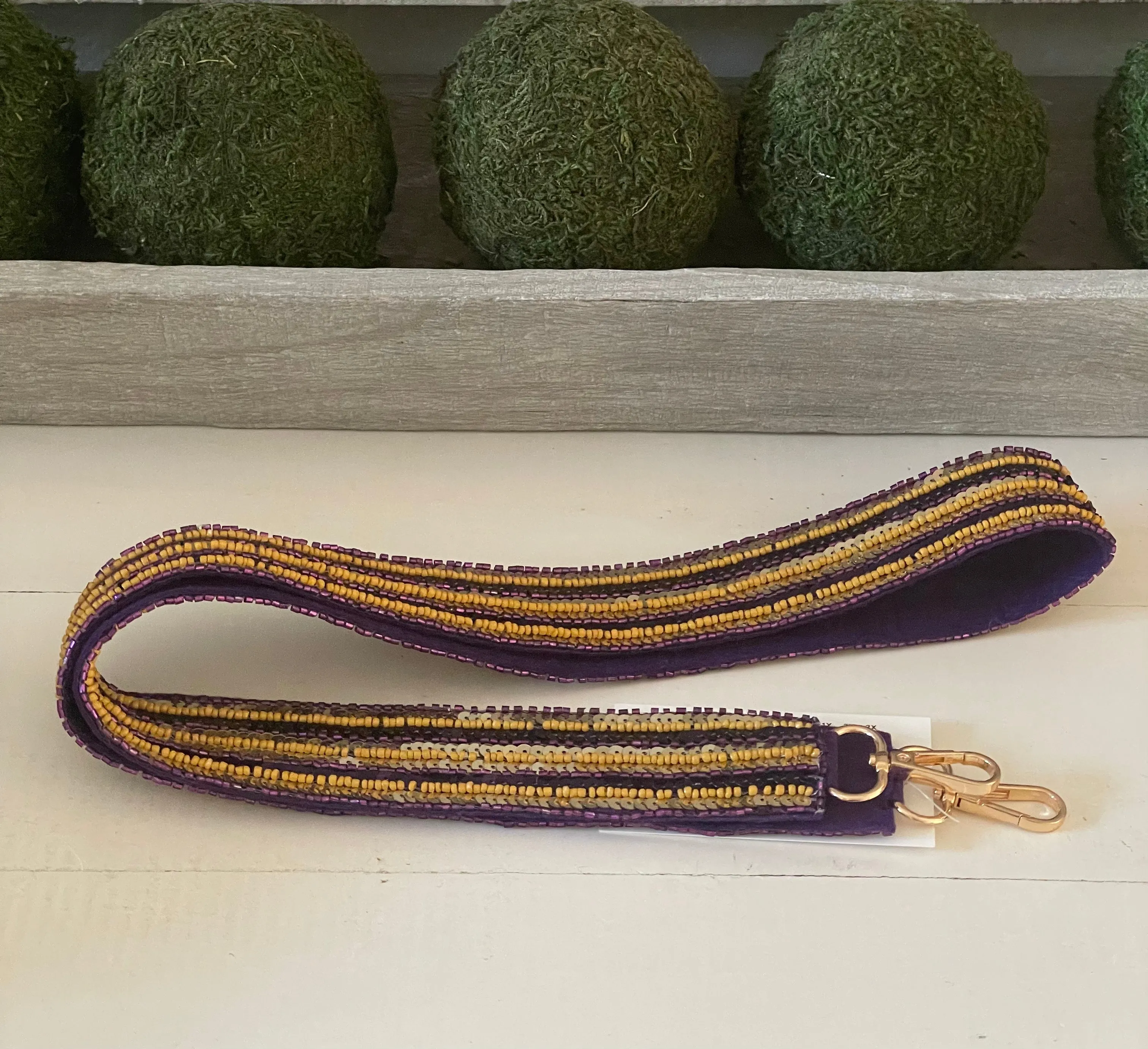 Game day Purple and Gold purse strap