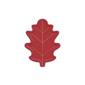 Gold Foiled Leaf Shaped 9" Paper Plates