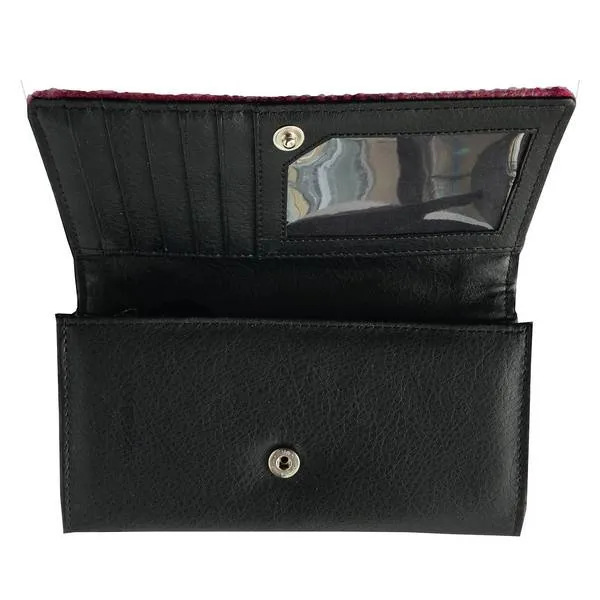 Ladies Envelope Purse Blue Harris Tweed
