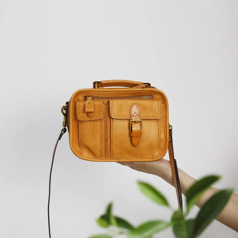 Ladies Small Leather Crossbody Purse Green Shoulder Bag