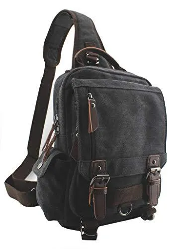 MROYALE™ Mini Sling Canvas Men's Chest Crossbody Shoulder Small Day Bag