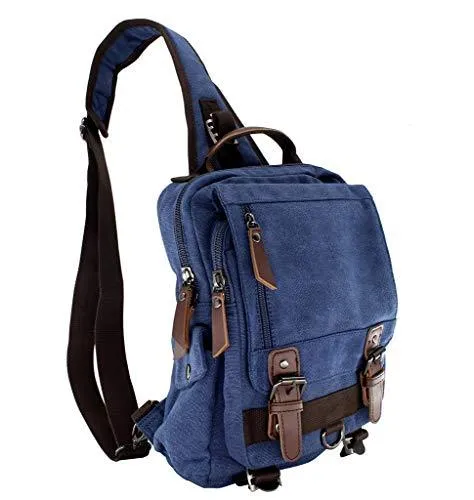 MROYALE™ Mini Sling Canvas Men's Chest Crossbody Shoulder Small Day Bag