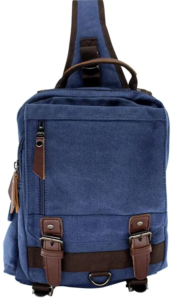 MROYALE™ Mini Sling Canvas Men's Chest Crossbody Shoulder Small Day Bag