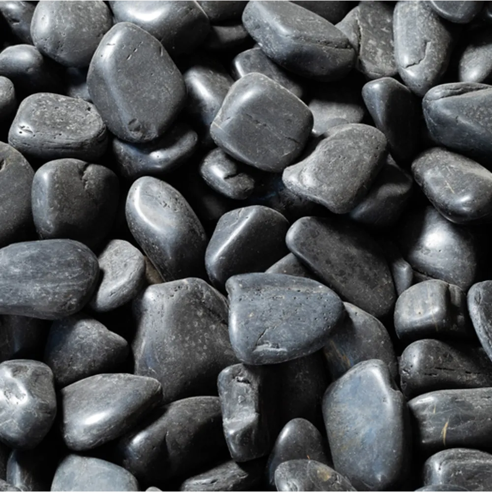 Natural Pebbles Black Polished 10kg