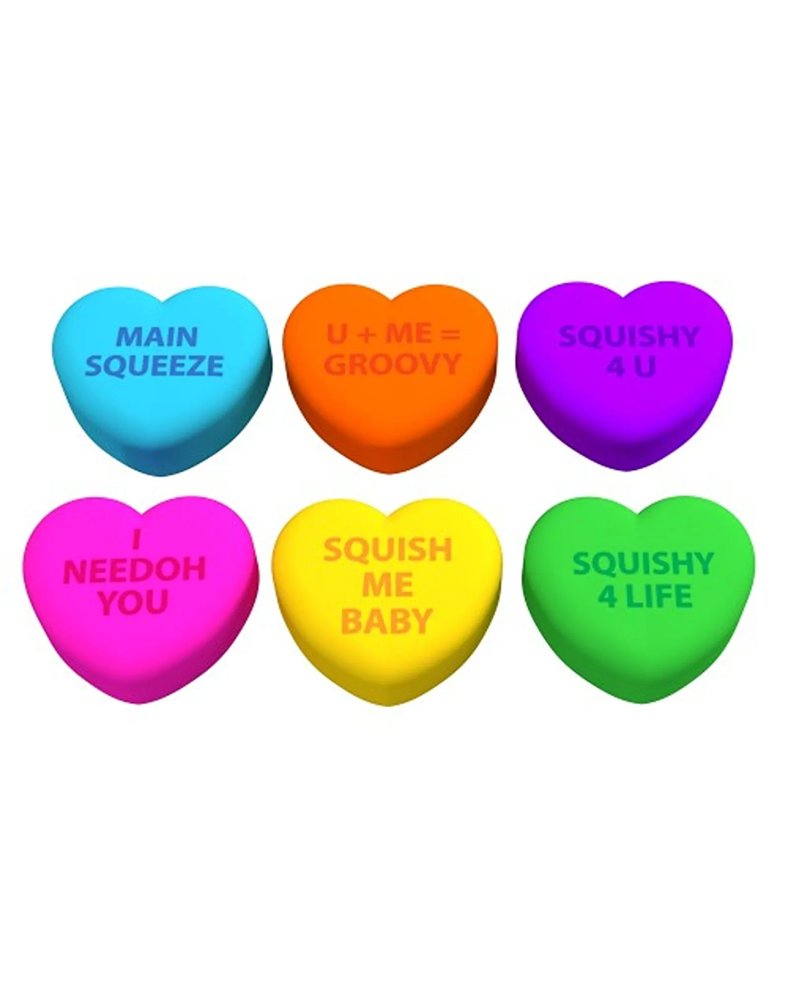 Nee Doh Teenie 3pk Squeeze Hearts - Assorted