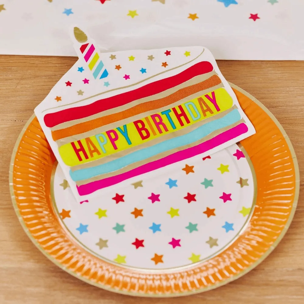 "Happy Birthday" Cake Napkins