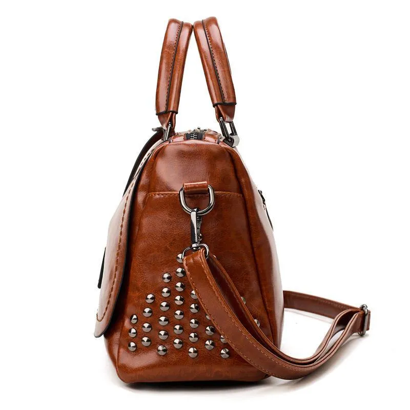 Rivet Design Shoulder Bag
