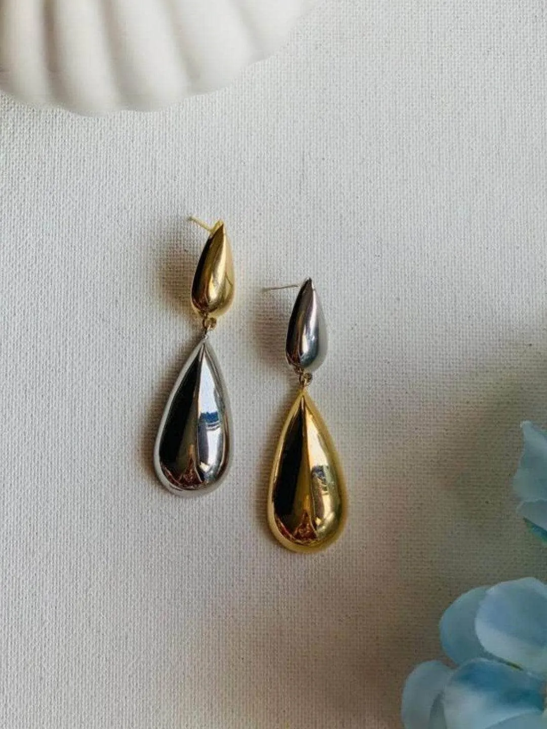 Shweta Tripathi Sharma In Water Drop Charm Earrings