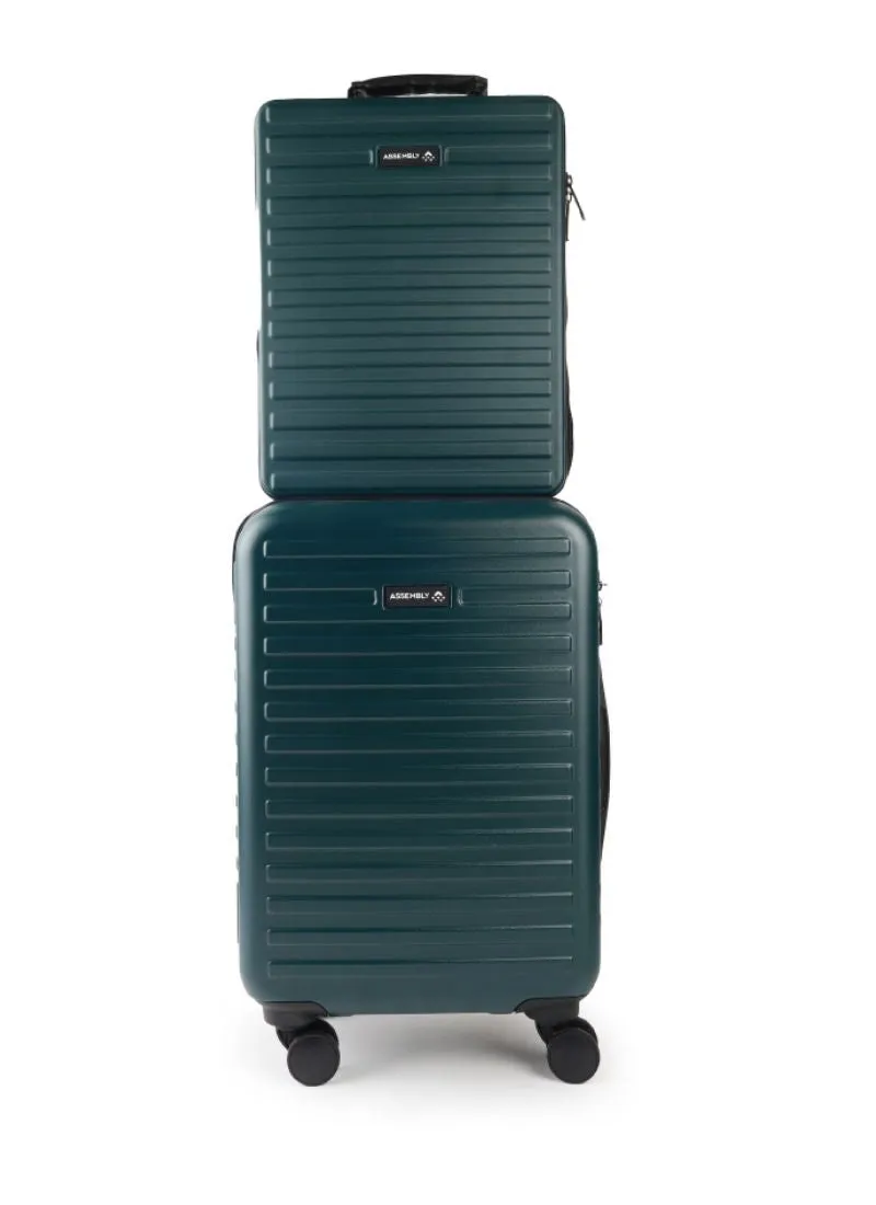 Stark Edge Combo | Green | Cabin Hard Luggage with Backpack