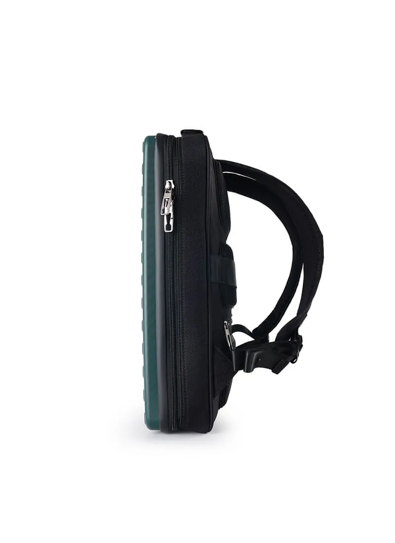 Stark Edge Combo | Green | Cabin Hard Luggage with Backpack