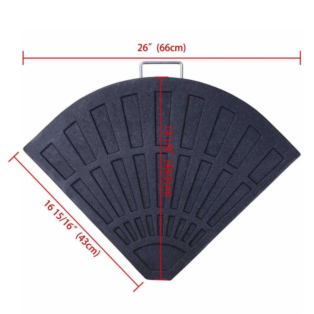TheLAShop 2-Pack Offset Umbrella Bases Resin Concrete Stand