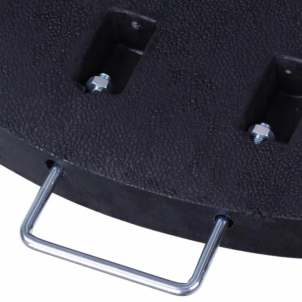 TheLAShop 2-Pack Offset Umbrella Bases Resin Concrete Stand