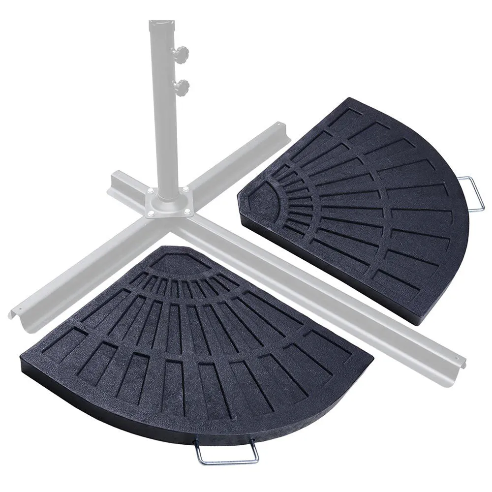 TheLAShop 2-Pack Offset Umbrella Bases Resin Concrete Stand