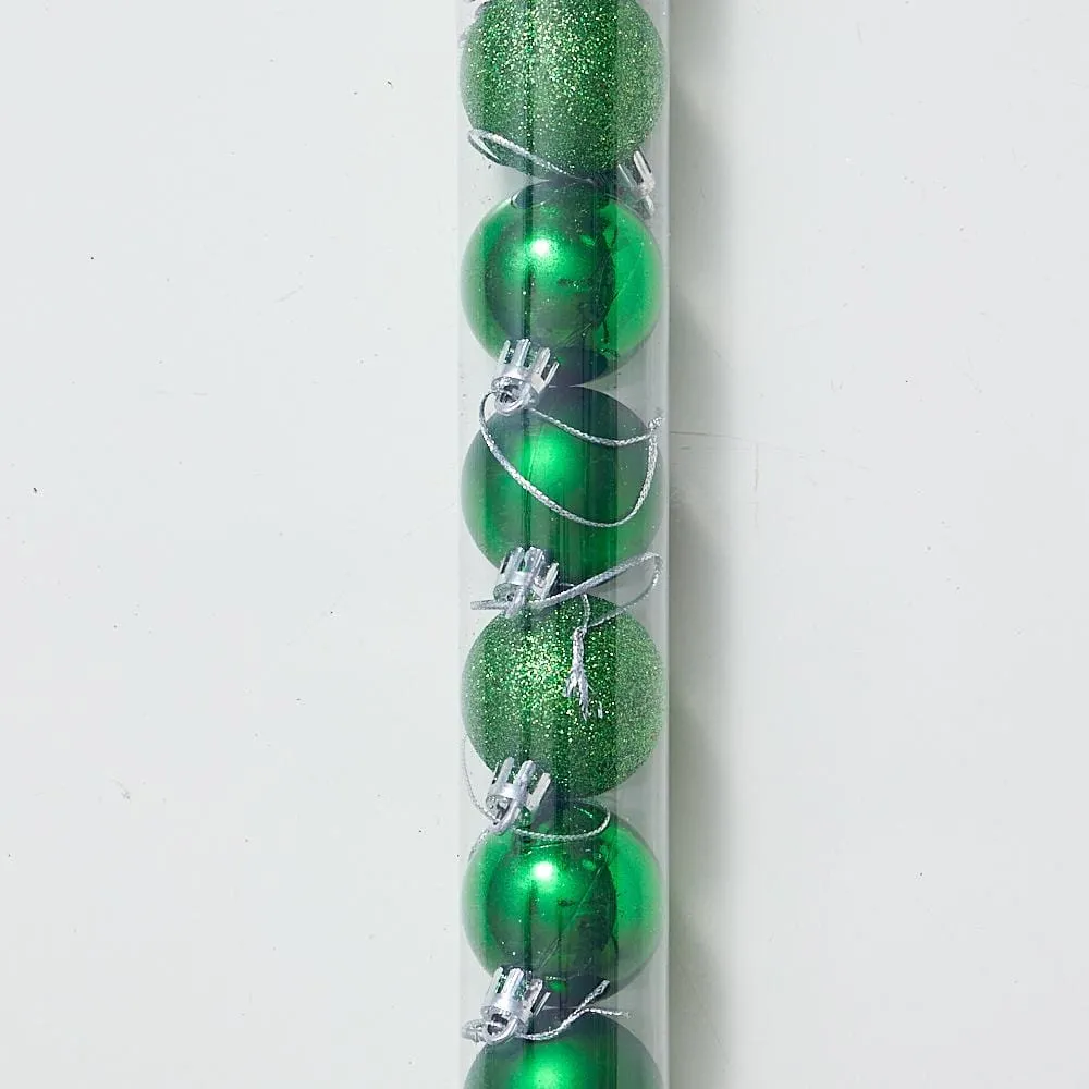 Tube Baubles 18pcs Asst (4cm)