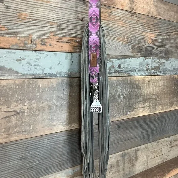 Western Mini Leather Fringe Strap 48" #22238