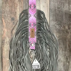 Western Mini Leather Fringe Strap 48" #22238