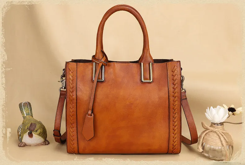 Womens Small Over The Shoulder Purse Brown Leather Crossbody Bag