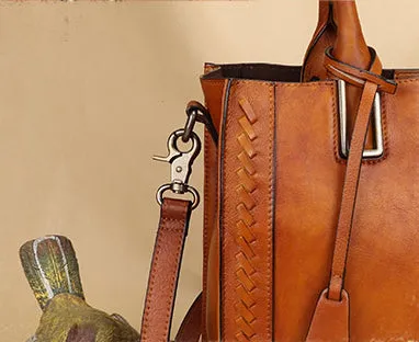 Womens Small Over The Shoulder Purse Brown Leather Crossbody Bag