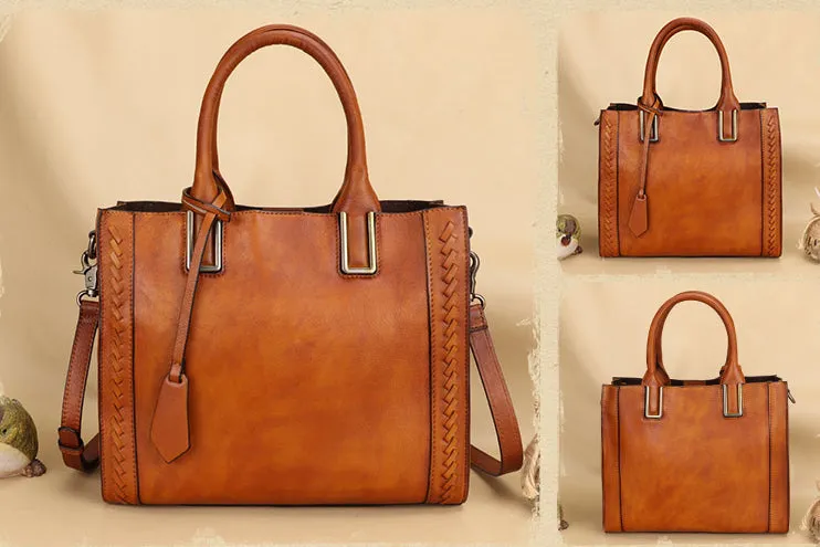 Womens Small Over The Shoulder Purse Brown Leather Crossbody Bag