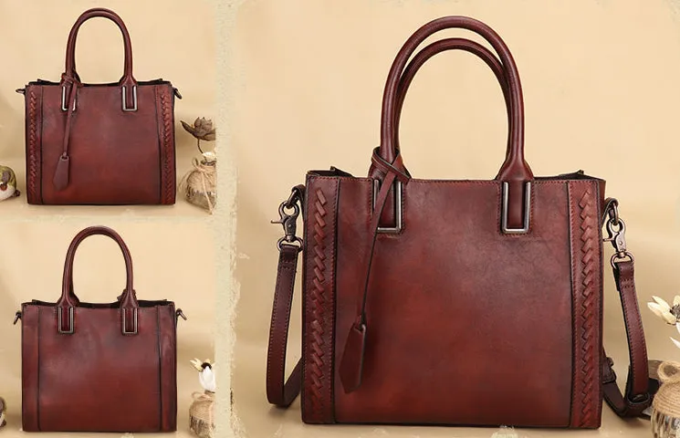Womens Small Over The Shoulder Purse Brown Leather Crossbody Bag